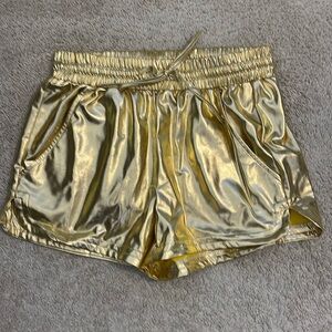 Metallic Gold Shorts